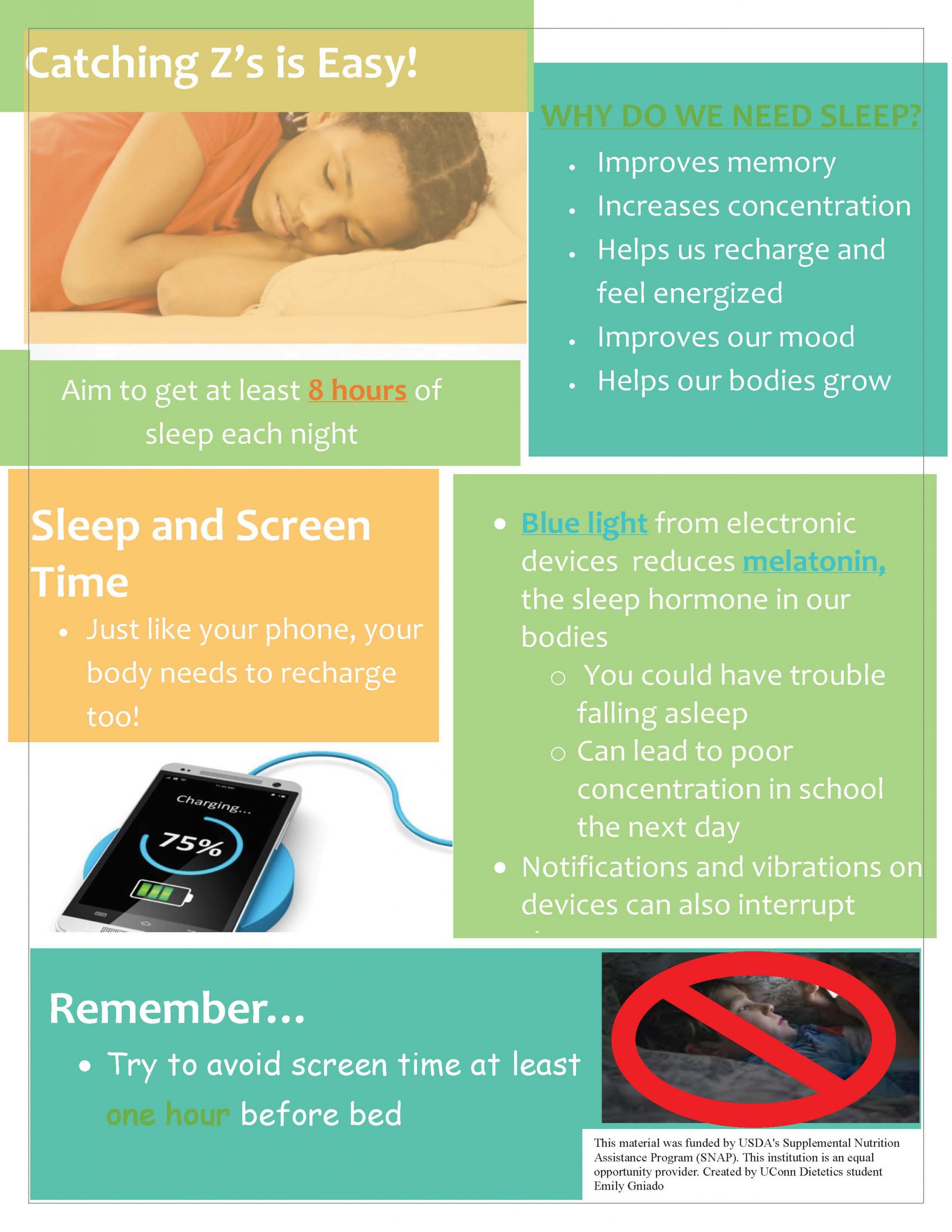 sleep handout poster/flyer