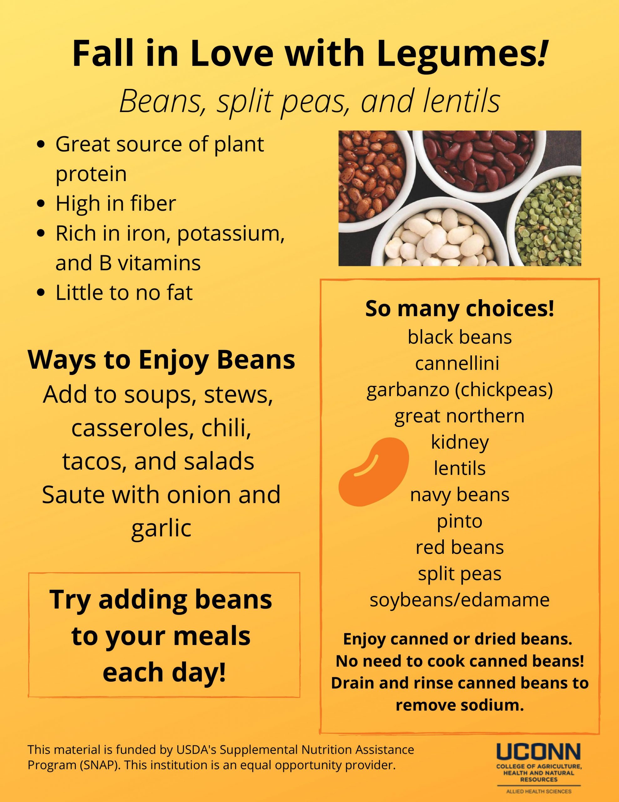 Fall in love with legumes handout